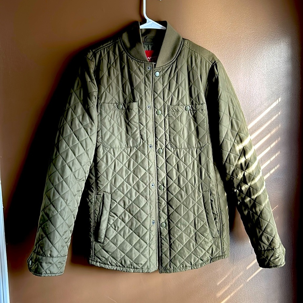 Men’s Small Olive Green Button-up Coat